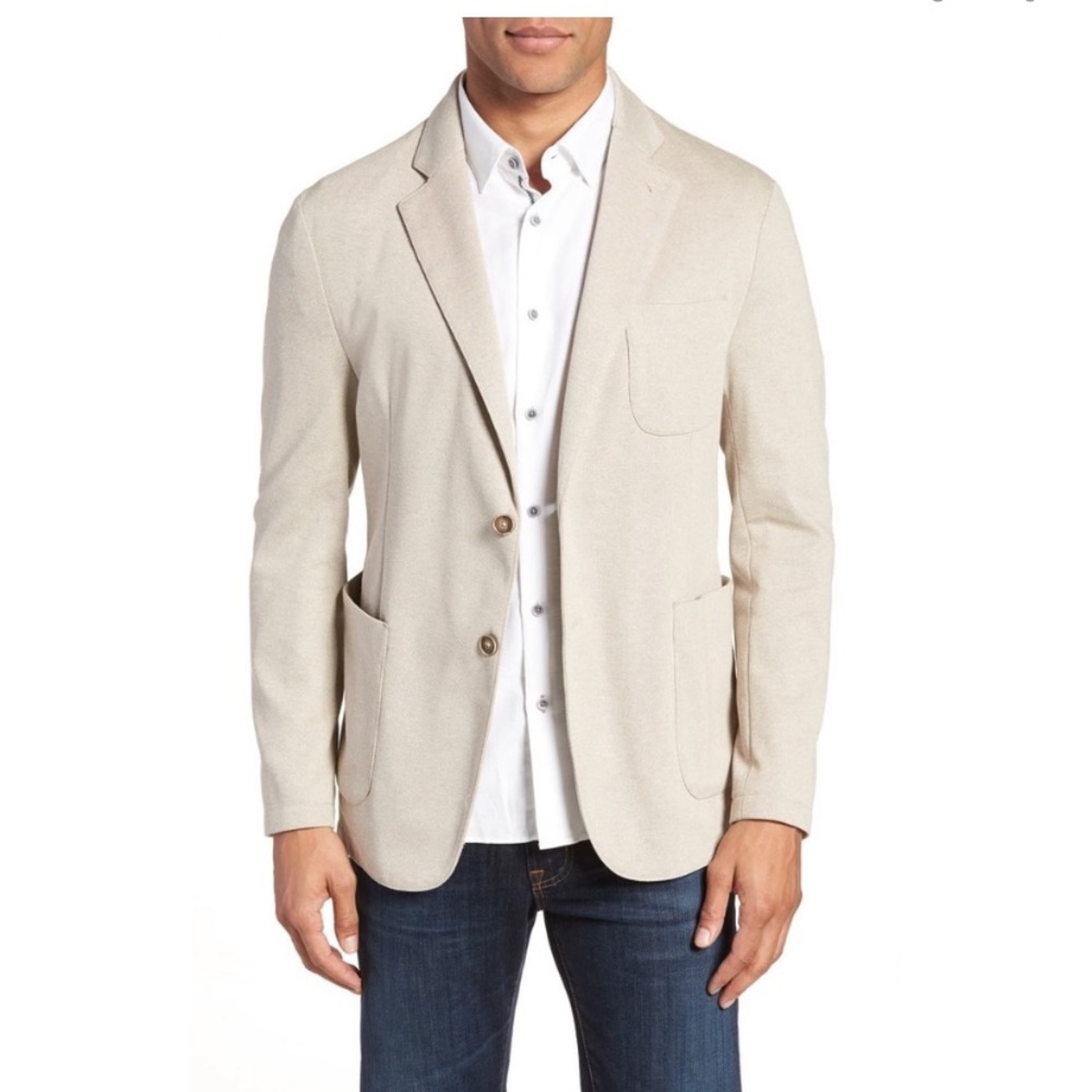 Bugatchi • TWO BUTTON BLAZER IN KNIT PIQUE